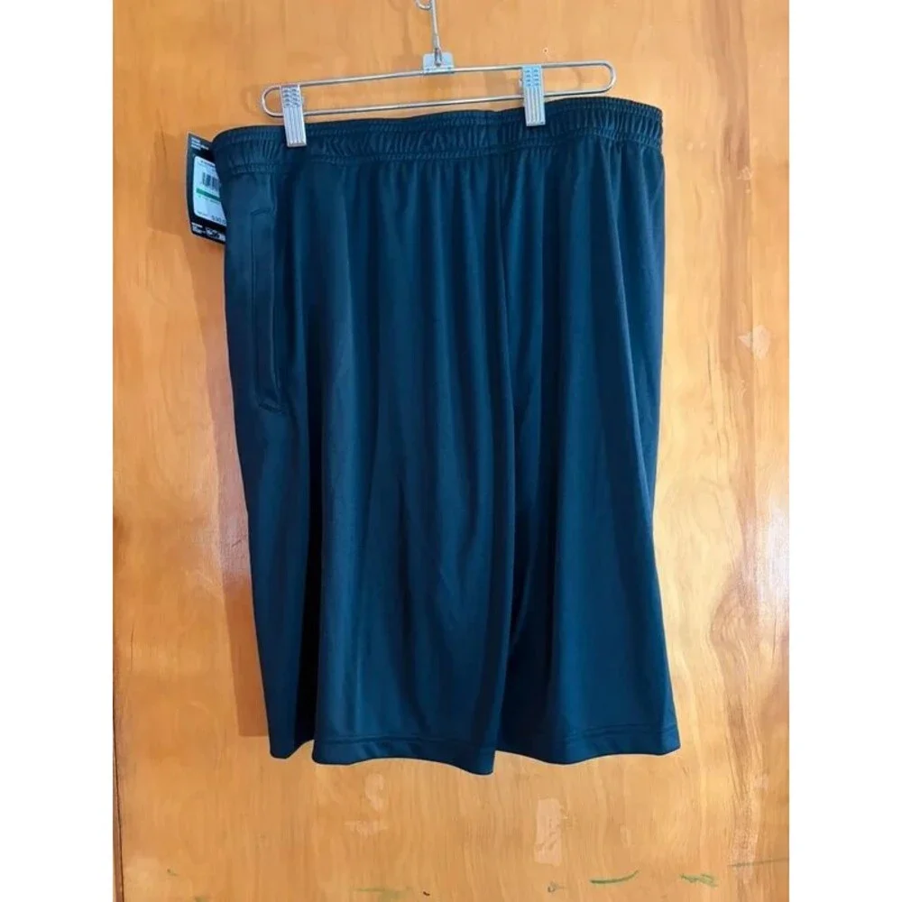 Under Armour, black athletic shorts with logo on leg